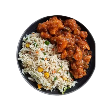 Schezwan Mixed Meat Fried Rice