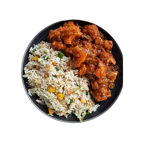 Schezwan Mixed Meat Fried Rice